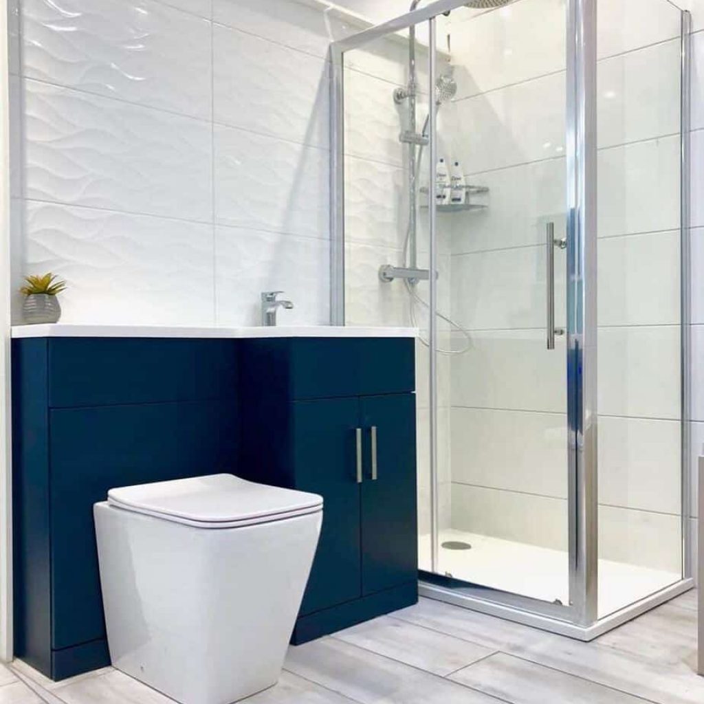 bathroom design trends 2020 blue 1 جدیدترین طرح های 2020 حمام منزل