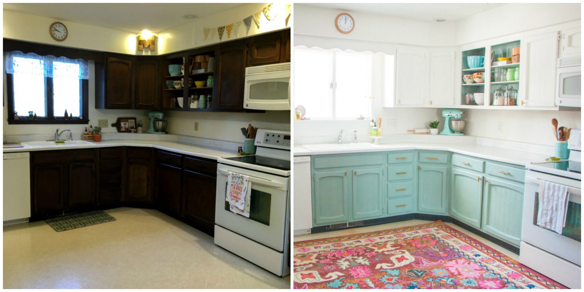1490714707 250 kitchen makeover renovation update ideas inspiration before after بازسازی آشپزخانه قدیمی